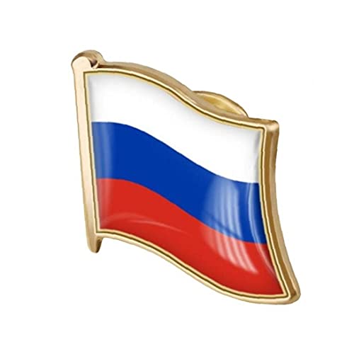 TOSSPER 1 Stück Russische Flagge Pin Abzeichen Metall Emaille Revers Pin Brosche Russe Der Flagge Abzeichen Neuheit Zubehör von TOSSPER