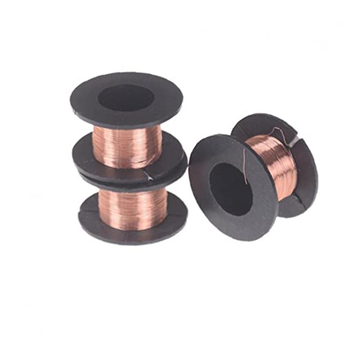 TOSSPER 1 Stücke Emaillierte Kupferdraht Rot Magnetisch Draht Für Induktivität Spule Relais Elektrische Meter Spule Wickelmagnet Draht 0,1mm * 11m von TOSSPER