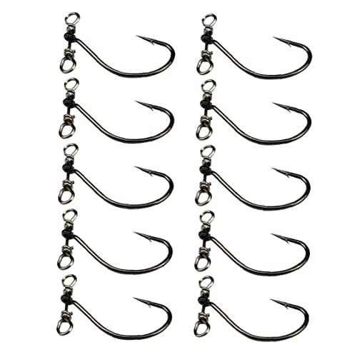 TOSSPER 10 Stücke Drop Shot Angelhaken Drop Shot-rigg Und Swivel-Inline-Drop-schuss-rigg-Angelhaken Für, Barsch Angelgerät von TOSSPER