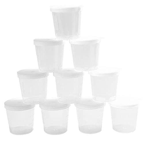 10 Stücke Kunststoff Flüssige Messbecher Deckel Mini Klare Küche Medizin Cups Backen Kochen Home Messwerkzeug 30ml von TOSSPER