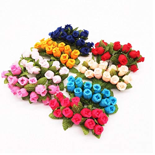 TOSSPER 12st Fake Blumen 2cm Silk Rosen-blumenstrauß-künstliche Blumen Für Haupthochzeits-Dekoration Scrapbook Kranz von TOSSPER