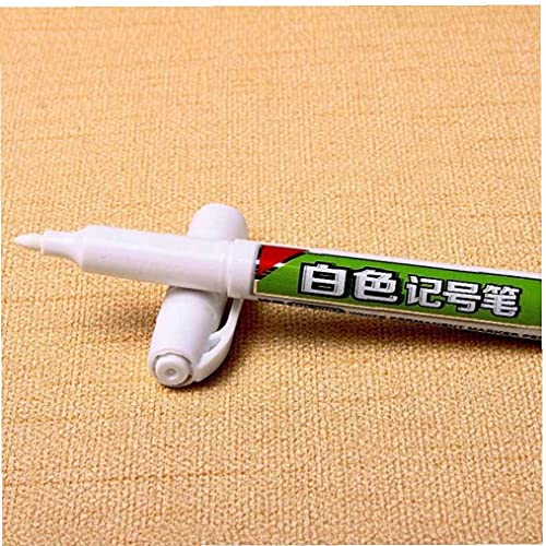 TOSSPER 1pc Acrylfarbe Kugelschreiber Metall Wasserdicht Permanent Marker Pens Weiß Ölige Für Diy-becher Keramik-entwürfe 6mm Stoff Crafts Wood Art von TOSSPER