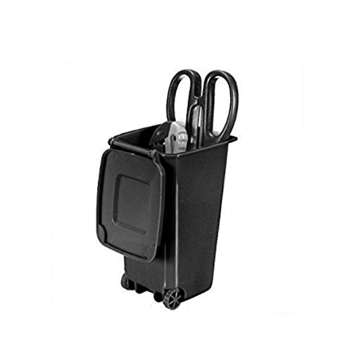 TOSSPER 1pc Büropapierkorb, Desktop-mini Mülleimer, Müllbehälter Bleistift-becherhalter Deckel Rädern (schwarz) von TOSSPER