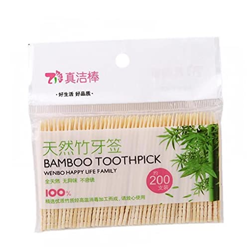 TOSSPER 200pcs / Bag Holz Tandenstokers Dental Natürliche Bambus Zahnstocher Für Heim Restaurant Hotel von TOSSPER