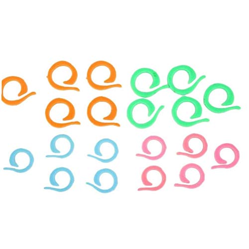 TOSSPER 20pcs Maschenmarkierer, 2 Größen Split Stich Ring Knitting Marker Ring Für Handwerk Zubehör Werkzeug von TOSSPER