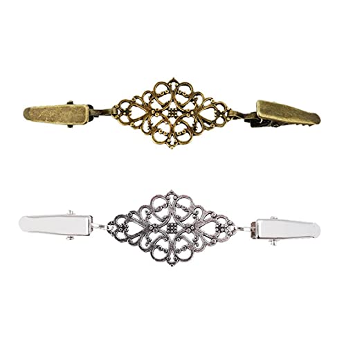 TOSSPER 2st Frauen Strickjacke Pin Hemdkragen Schal Brosche Clip Winter-schal-Haken-Ente Clip Charm Silber Und Goldener von TOSSPER