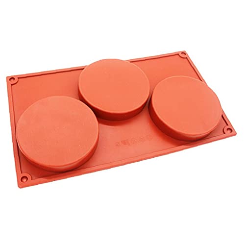 TOSSPER 3-Fach runde Scheibe Candy Silikonform Flacher Zylinder Kuchenform Silikon Klassische Formen Form von TOSSPER