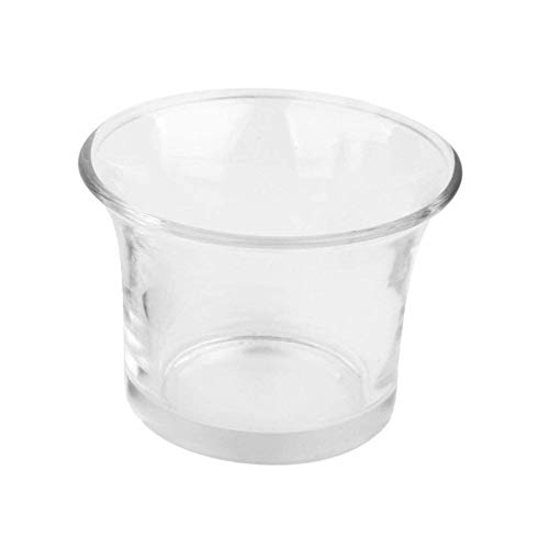 TOSSPER 3 Stücke Glas Teelicht Tee Leichte Kerze Halter Becher Transparent Winddicht Schutz Weich Helle Hause Festival Party Dekoration von TOSSPER