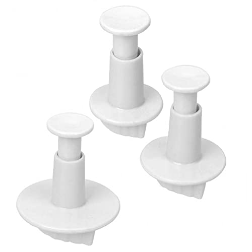 TOSSPER 3pcs / Set Rose Blätter Fondant Ausstechform Kuchen DIY Werkzeuge Verziert Kuchenform Schokoladen-plätzchen-süßigkeit Plunger von TOSSPER