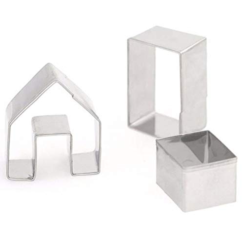 TOSSPER 3pcs Weihnachtshaus Mini-Lebkuchen- Keks Ausstecher Edelstahl-plätzchen Schokoladen-biskuit-Form Für Kinder Genießen Sie Spiele Lustig of Making von TOSSPER