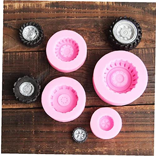 TOSSPER 4 Stücke Reifen Zuckerkuchen Silikonform, Verschiedene Auto/Motorrad Reifenform Küche Backen Dekoration Werkzeuge von TOSSPER