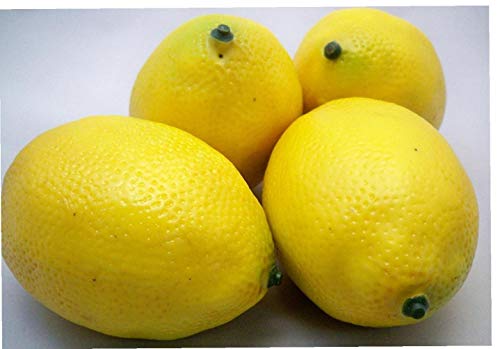 TOSSPER 4pcs Artificial Lemon Gefälschtes Obst Für Küche -Dekoration Festival Anzeige von TOSSPER