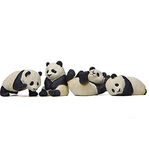 TOSSPER 4pcs Panda Figurine Micro Landschaft Terrarium Dekoration-Harz Lustige Panda Ornament Feegarten Miniature von TOSSPER