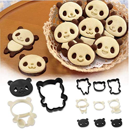 TOSSPER 4pcs Plastik Ausstechformen, Panda-Form-biskuit Scherblock-Form-Set Für DIY Backen Kuchen-Fondant Sugarcraft Gebäck Bakeware Dekoration von TOSSPER
