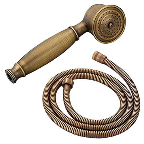 TOSSPER Antique Brass Badezimmer Duschkopf Wasserspar Bad Duschsystem Der Wand Befestigter Regenduschkopf Handbrause Sprayer Badezimmer Dusche Tap von TOSSPER