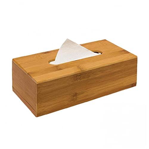 TOSSPER Bambus Einstecktücher Aufbewahrungsbehälter Papierhandtuchspender Desktop-Serviette Organizer Abnehmbarem Boden von TOSSPER