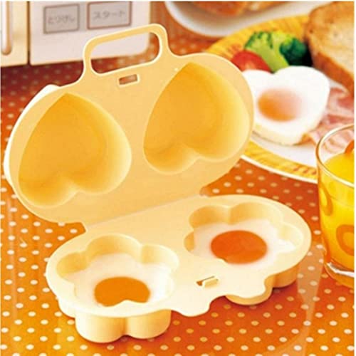TOSSPER Blumenherzförmige Mikrowellenei-Kochen-Formen Ei-dampfer Für Muffin-Ei-Sandwich von TOSSPER