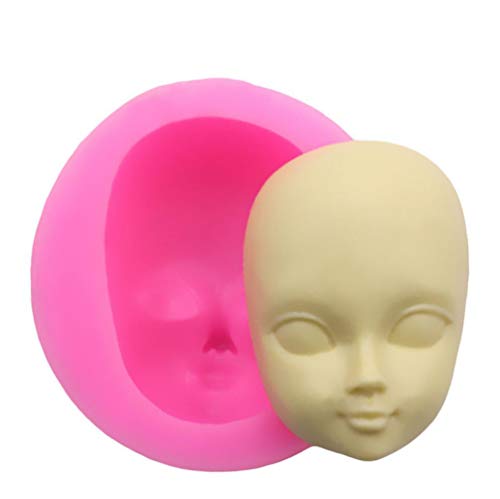 TOSSPER DIY-Mädchen-Gesicht Silikon-Form-Fondant-Formen Kuchen, die Werkzeuge Frau Maske Mold Polymer Clay Harzgießformen von TOSSPER