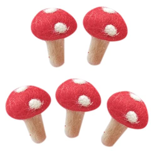 TOSSPER Filz Pilz 5 Stücke Miniatur Haarspange Ornament Handgemachte Handwerksbedarf Für Kinder Parteiurlaub TOSSPER Filz Pilz 5 Stücke Miniatur Haarspange Ornament Handgemachte Handwerksbedarf Für Kinder Parteiurlaub von TOSSPER