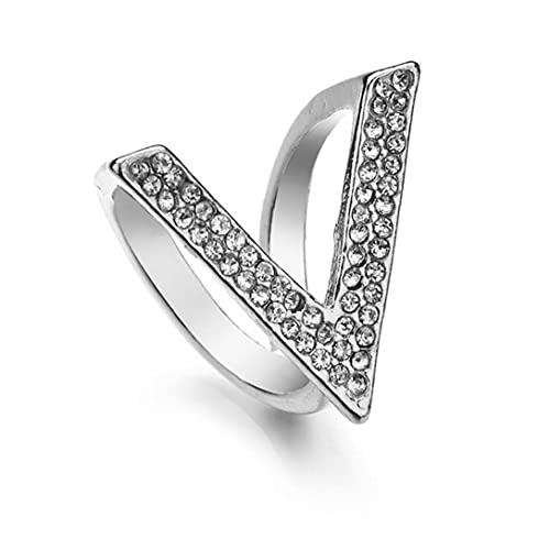 TOSSPER Frauen Schal Wrap Ring Diamant Schnalle Pin Seide Kristall Clip V-förmige Halter Ringe Schmuck Geschenk Zubehör von TOSSPER