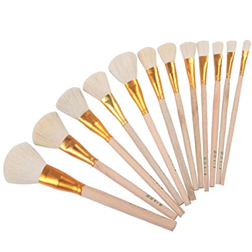 TOSSPER Keramikkunst Wollbürste Set 12 Stücke Keramik Glasur Malerei Färbung Stift Aquarell Farbe Handwerk Pinsel DIY Kunst Liefert von TOSSPER