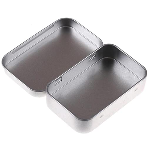 TOSSPER Metall Rechteckig Leerer Klapptetten-kastenbehälter Tins Mini Tragbare Box-ablagekit-geschenkkartenhalter-Box Für DIY-nutzung, Home Organizer von TOSSPER
