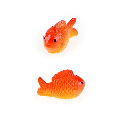 TOSSPER Red Fish Miniatur Figuren Dekorative Mini-fee-Garten Tiere Moss Micro-Landschaft Ornamente Harz von TOSSPER