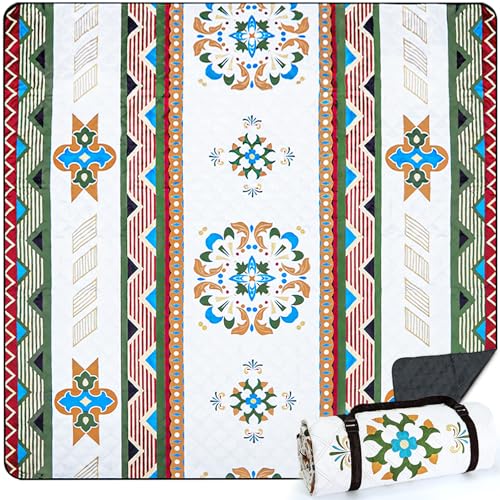 TOSUTO Picknickdecke Wasserdicht (200×200cm),Picknickdecke Campingdecke XXL,wasserdichte Sanddichte,Extra Groß Outdoor Stranddecke für Outdoor,Camping,Strand,Park,Festival & Picknick von TOSUTO