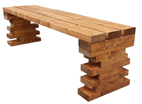 TOTAL WOOD 2012 Gartenbank Sitzbank Holzbank Balkon terrassenmobel parkbank für Innen und Außen geeignet 150x38.5x42 cm. Nach Maß verfügbar! von TOTAL WOOD 2012