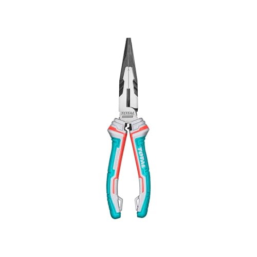 TOTAL - Flachzange | 160 mm | Ideal für Elektriker | Sicheres Greifen von kleinen Teilen | Für Präzisionsarbeiten | Hergestellt aus Chrom-Vanadium | Bimaterialgriff von TOTAL