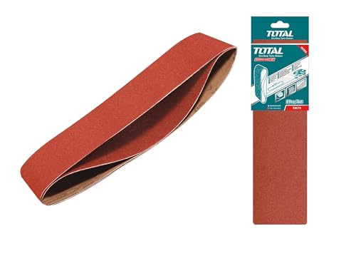 TOTAL Set mit 2 Schleifbändern, Maße 100 x 610 mm, 2 Stück P40, kompatibel mit TBS12001, Modell TAC75 von TOTAL