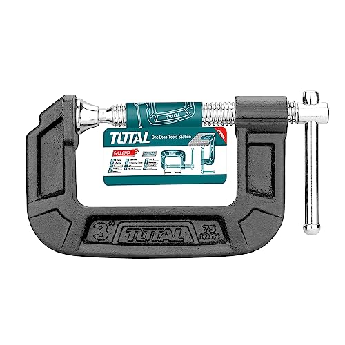 TOTAL - Spannschraube | Maße 125 mm | Ideal für Tischlerarbeiten | Hält Teile für eine einfache Handhabung | T-förmiges Gewinde | Formbarer Stahl von TOTAL