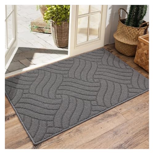 TOTIKI Doormat Vorder- Und Hintertürmatten, rutschfest, Saugfähig, Antifouling-Eingangstürmatten, Waschbar Fußabtreter Innen(G,60x90cm) von TOTIKI
