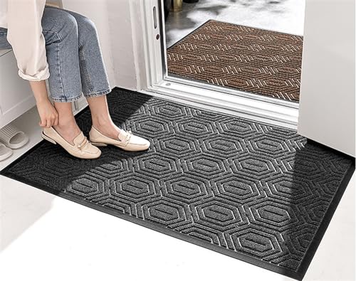 TOTIKI Doormat Willkommensmatte Für Den Innen- Und Außenbereich, Schwere Eingangsmatte Für Die Vordertür, Schmutzabweisend Fußabtreter Innen(C,60x90cm) von TOTIKI