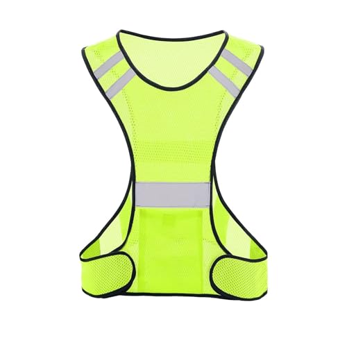 TOTIKI Warnweste Reflektierende Laufwesten for Männer Und Frauen Eignen Sich for Nachtreisen Sicherheitsweste(Yellow) von TOTIKI