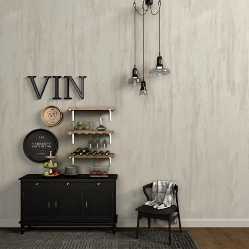 80CMx4M Extra Breit Grau und Weiß Klebefolie betonoptik Selbstklebende Tapete Vinyl-Wandfolie Wasserfeste Möbelfolie Weißer Gipseffekt Matt Angedickt Blasenfreies Design Moderner industrieller Stil von TOTIO