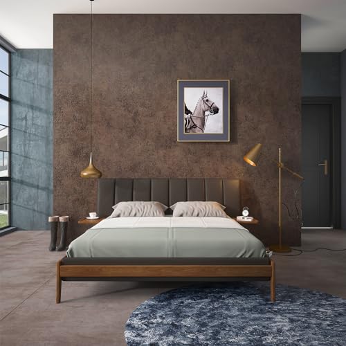 TOTIO 80CMx4M Extra Breit Goldtapete Bronze Gold Klebefolie betonoptik Selbstklebende Vinyl-Wandfolie Wasserfeste Möbelfolie Dunkelbraun Matt Angedickt Blasenfreies Design Metallischer Industriestil von TOTIO