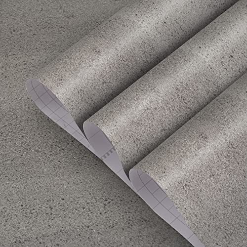 TOTIO Extra Breite Graue Selbstklebende Tapete Klebefolie Möbelfolie Beton Texturen Matt Verdickt 80CMx4M Wasserfeste Möbelaufkleber Klebetapete in Zementoptik Selbstklebe Folie Vinyl Wandaufkleber von TOTIO