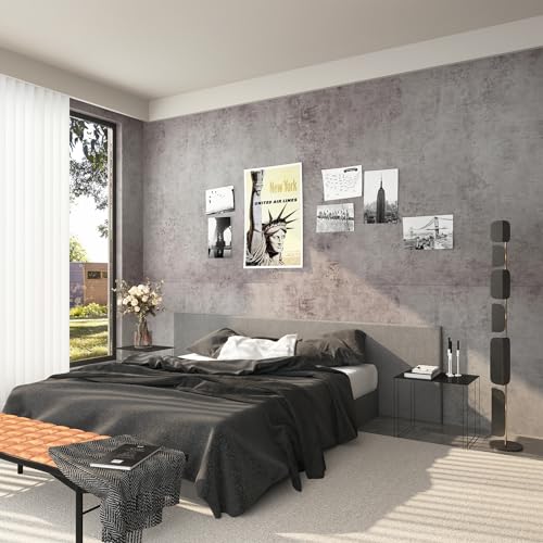 TOTIO Metalltapete im Industriestil 80CMx4M Extra Breit Bräunlich Grau Klebefolie Betonoptik Selbstklebende Vinyl-Wandfolie Wasserfeste Möbelfolie Erdiges Grau Matt Angedickt Blasenfreies Design von TOTIO