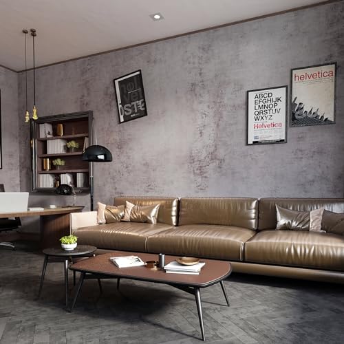 TOTIO Metalltapete im Industriestil 80CMx4M Extra Breit Lila Grau Klebefolie Betonoptik Selbstklebende Tapete DIY Vinyl-Wandfolie Wasserfeste Möbelfolie Rostviolett Matt Angedickt Blasenfreies Design von TOTIO