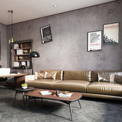 TOTIO Metalltapete im Industriestil Klebefolie Bräunliches Grau Tapete Vinyl-Wandfolie Möbel Folie Helles Grau Betonoptik 40CMx3M Matt Verdickt Selbstklebend Wasserfest Blasenfreies Design Dekofolie von TOTIO