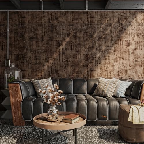 TOTIO Schwarze Tapete 80CMx4M Extra Breit Dunkelgrau Klebefolie Betonoptik Selbstklebende Tapete DIY Vinyl-Wandfolie Wasserfeste Möbelfolie Grauschwarz Matt Angedickt Luftleitendes Design von TOTIO