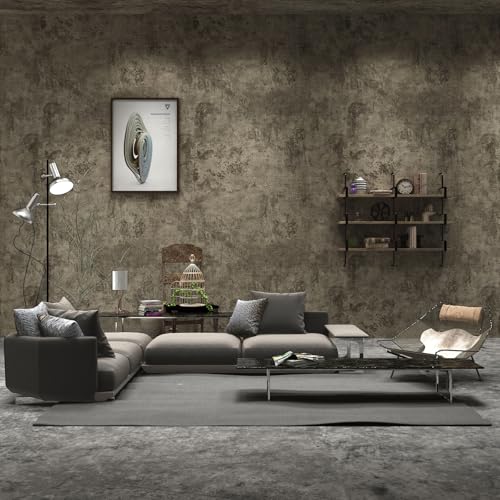 TOTIO Selbstklebende Tapete Klebefolie Möbelfolie Graue Betontextur Dicker Matt 80CMx10M Wasserfeste Möbelaufkleber Zementmuster Dekorfolie Selbstklebe Folie Vinyl Wandaufkleber für Büro Geschäfte von TOTIO