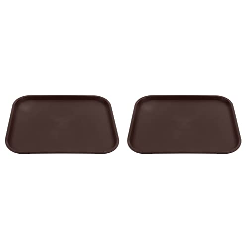 Food-Tablett, Tablett Serviertablett Bruchsicheres Serviertablett Groß Leicht Kuchenplatte Rechteckig rutschfest PP 45cm*35cm Dekotablett von TOTITOM