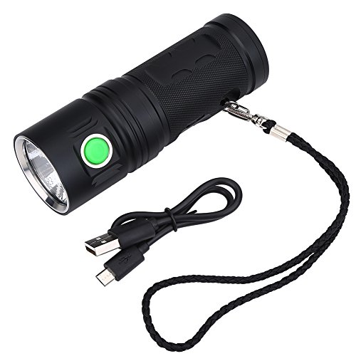 Mini Flashlight,Ultra Light Portable Rainrproof Rechargeable LED,Flashlight Mini Torch with Lanyard,Bright Small Handheld Pocket Flashlights for Camping Outdoor von TOTITOM