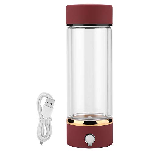 Tragbare Wasserstoff Reiche Wasser Tasse, 420 ml Wasserstoffreiche Wasser Tasse Flasche, Tragbare USB Wasserstoff Ionisator Generator von TOTITOM