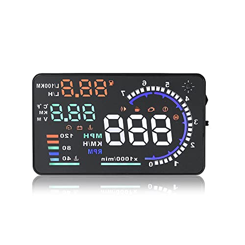 Auto-Head-up-Display, TOTMOX OBD2 HUD Head-Up-Display mit OBDII- oder EUOBD-Schnittstellenstecker, Auto-HUD-Windschutzscheibe Fahrzeuggeschwindigkeits-Übergeschwindigkeitsalarm-Bildschirmanzeige Auto-Head-up-Display, TOTMOX OBD2 HUD Head-Up-Display mit OBDII- oder EUOBD-Schnittstellenstecker, Auto-HUD-Windschutzscheibe Fahrzeuggeschwindigkeits-Übergeschwindigkeitsalarm-Bildschirmanzeige von TOTMOX