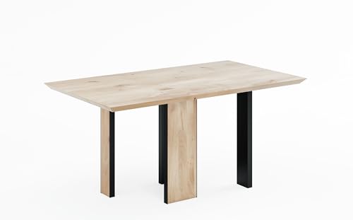 TOTOKO Esstisch/Esszimmertisch aus massivem Eichenholz | Küchentisch L160 x B100 x H76 cm | XXL Holztisch aus Massivholzplatte| Dining Table | Made in EU von TOTOKO