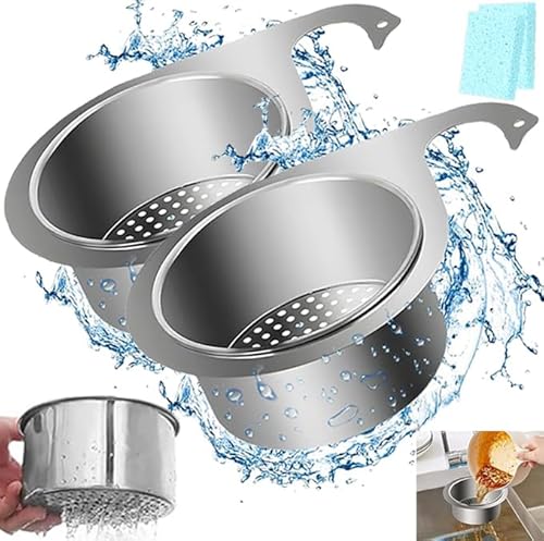 Siebkorb Spüle Edelstahl, 2 Pcs Sieb für Spülbecken, Siebkorb aus Edelstahl in Schwanenform für die Spüle, Abflusskorb Spülbecken, Abflusssieb Küchenspüle, Sieb Spüle Küche Waschbecken von TOTONY