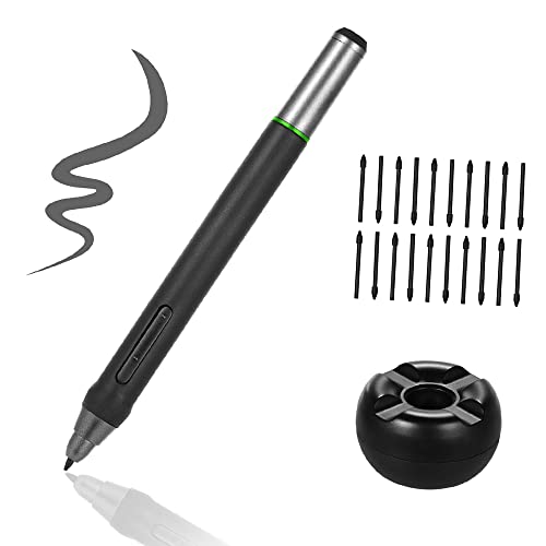 Karlak Digital Pen 8192 Stufen Druckbatteriefreier Stift mit 20 Stück Stiftspitzen Stifthalter für BT-16HDT / BT-16HDK / BT-16HD / BT-22U Mini/BT-22UX Grafikmonitor Zeichentablett von TOUFA